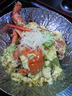 ★味よし「築地直送の伊勢海老を春野菜で炊き合わせ」