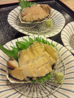 ★味よし「鮑（あわび）のお造りです！！」