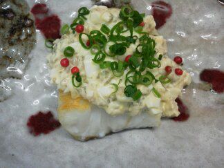 ★味よし「こちら、人気の自家製タルタルソースがけです！！」