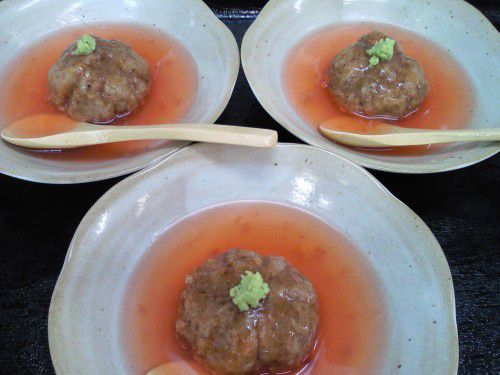 ★味よし「蓮根まんじゅうに・・・春らしいピンクで!」