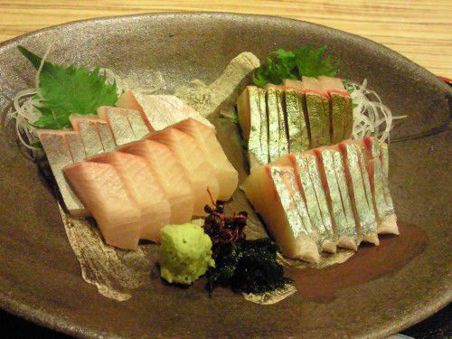 ★味よし「カンパチとジマアジのお造りです!!」