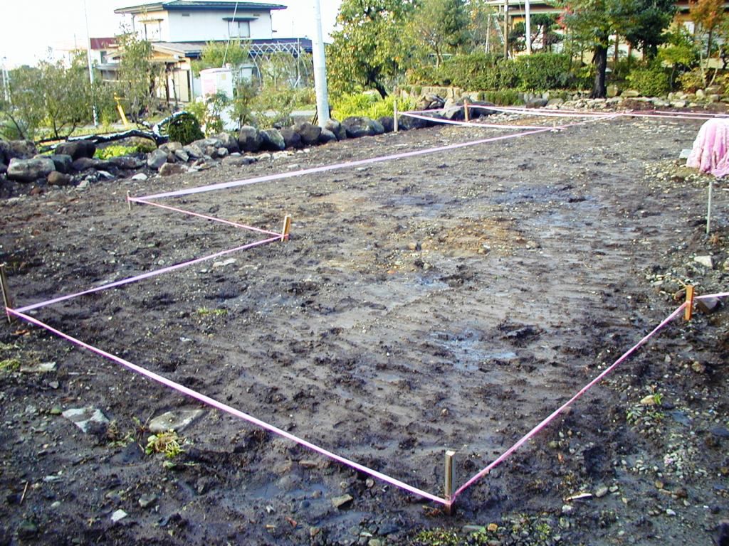 地縄張りは、原寸大の配置図です