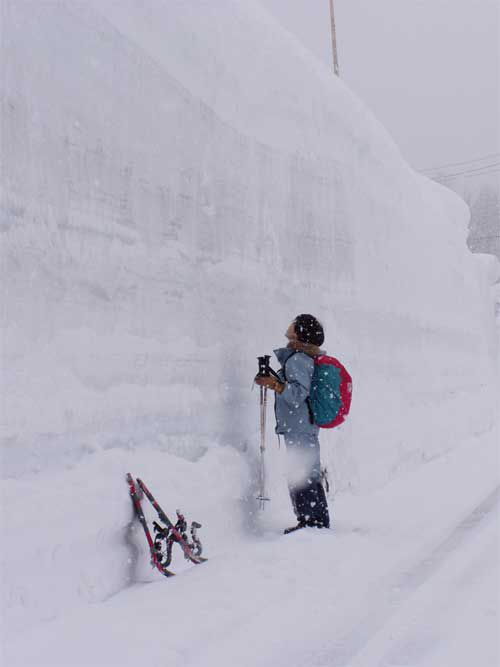 除雪進行中