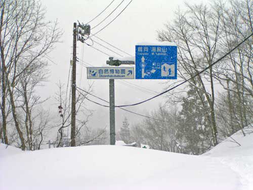 湯殿山山麓を行く