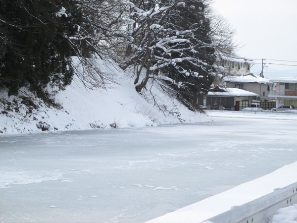霞城公園のお堀