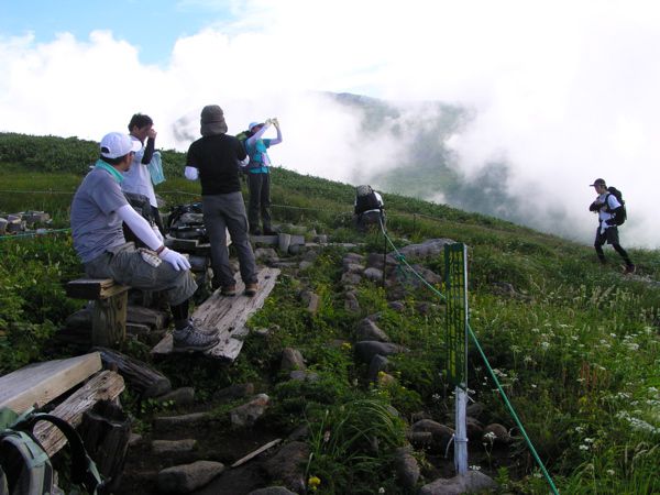 姥ヶ岳山頂で