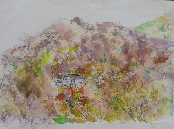 姥沢小屋　強風で飛ばされる　2