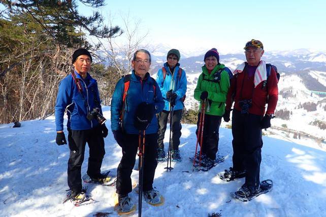 天狗山山頂で