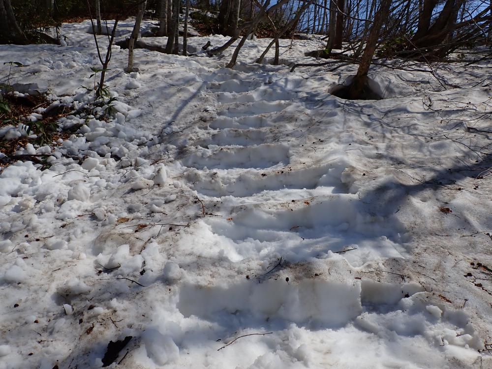 雪の階段を踏みしめて