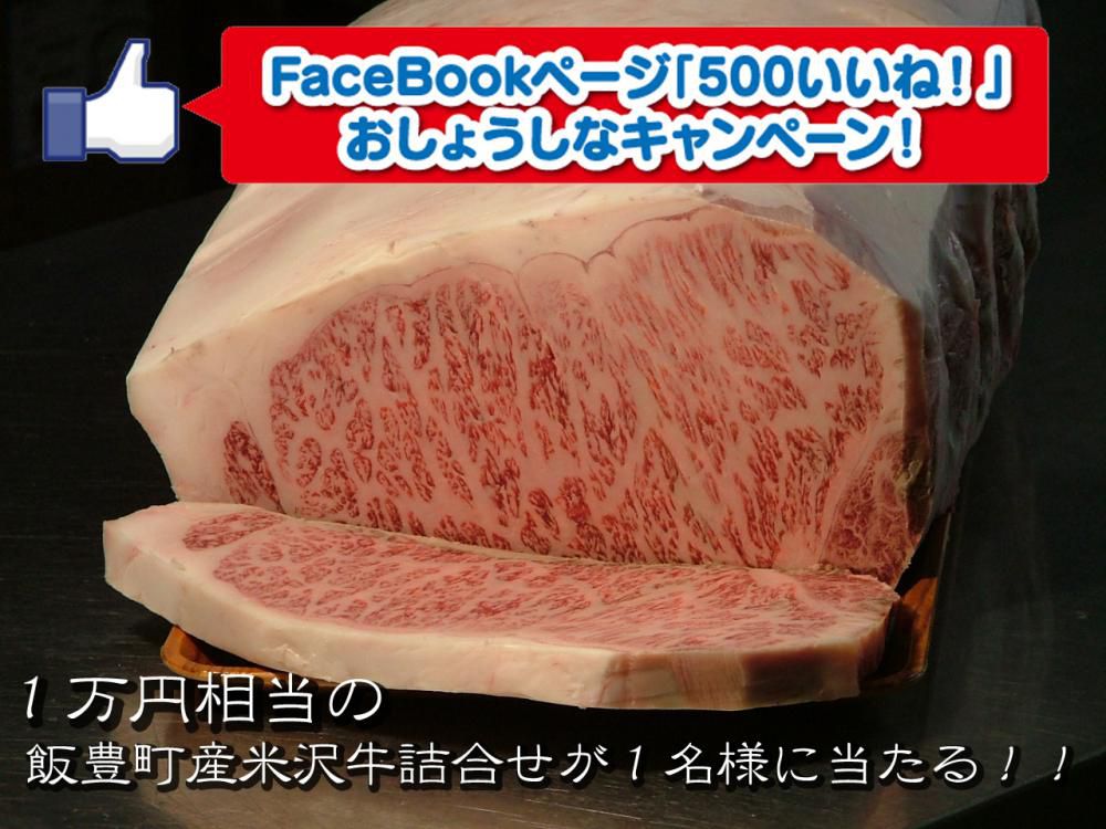 FaceBook「500いいね!」  おしょうしなキャンペーン