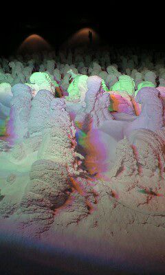 樹氷ライトアップ今月末まで！