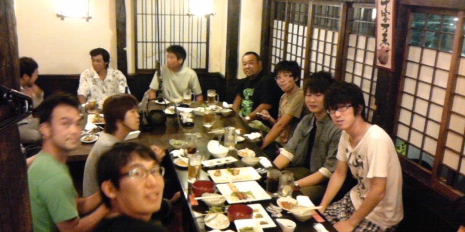 ヲ乃ガワ製作委員会と地元制作スタッフとの飲み会