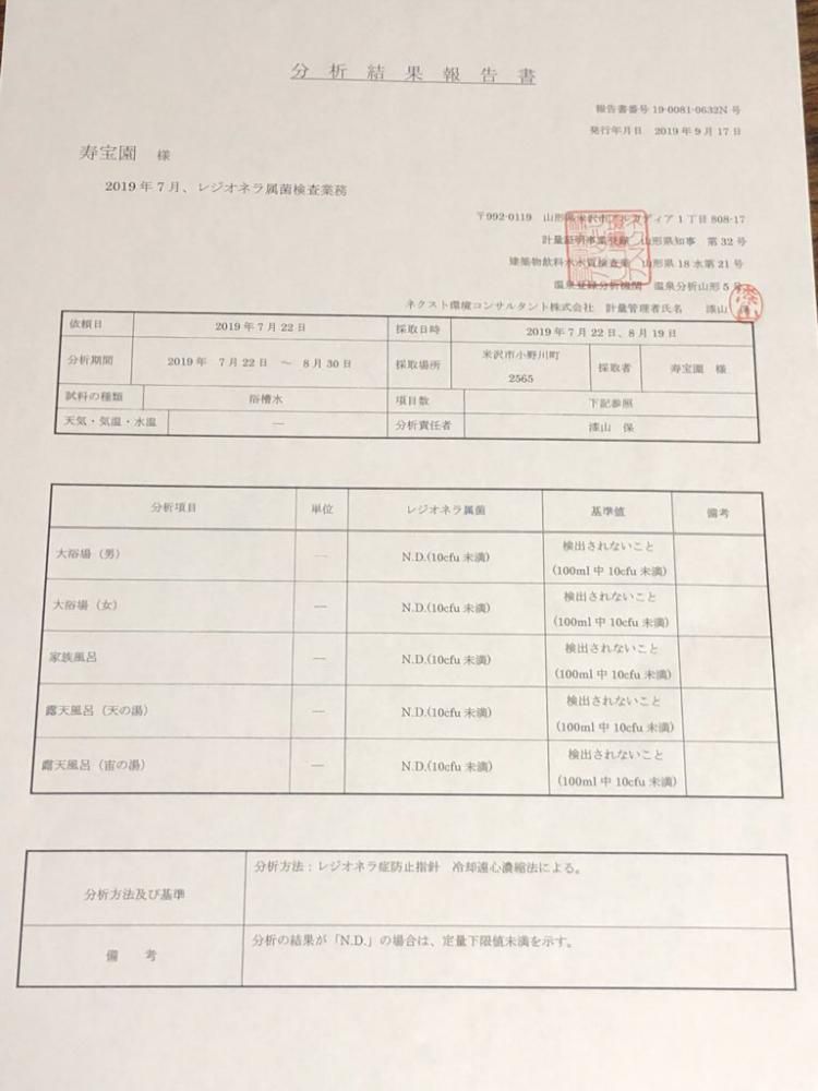 レジオネラ菌検査