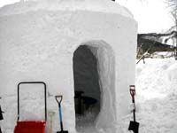 小野川温泉 かまくら 完成