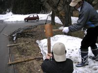 小野川温泉 春の作業