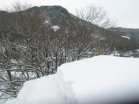 屋根の雪下ろし ~車庫~