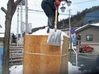 小野川雪灯篭作り