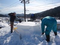 小野川映画も雪下ろし