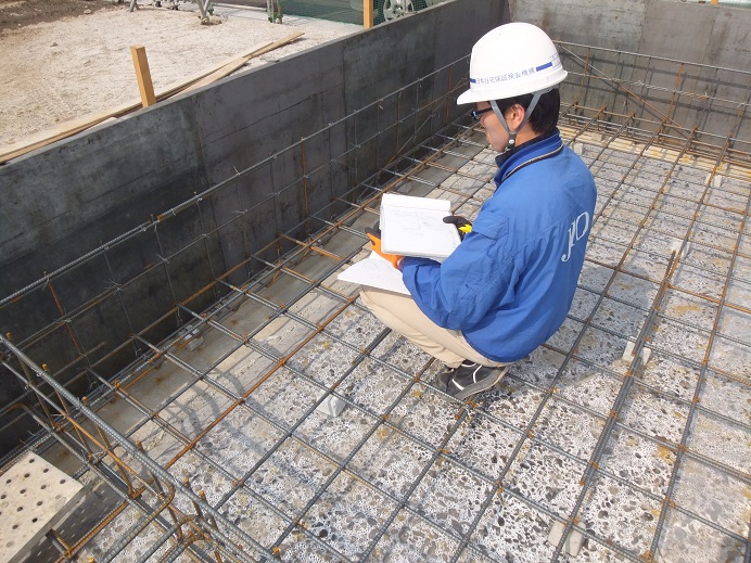 基礎配筋　第三者機関による検査