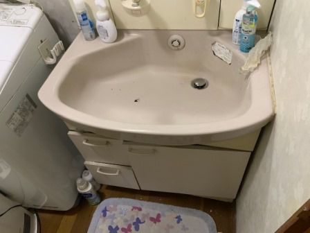 【水まわりリフォーム】宮城野区Ｃ様邸　　～～洗面化粧台交換～～