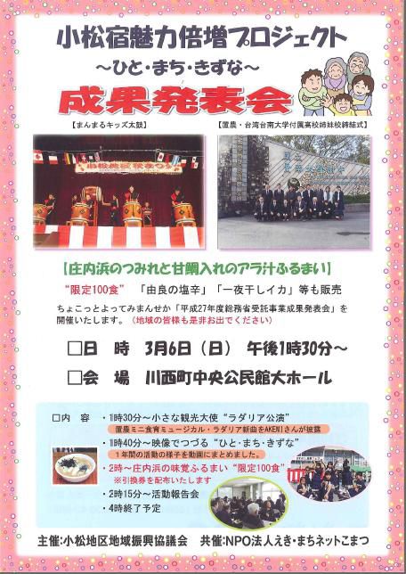 小松宿魅力倍増プロジェクト・・発表会