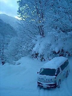 今朝まで＋新雪３０cm気温－８℃（am7:40現在