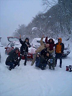 岩ベェ軍団、雪と戯れる！？