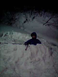 雪風呂に浸かる？！やっちゃん（*^_^*）