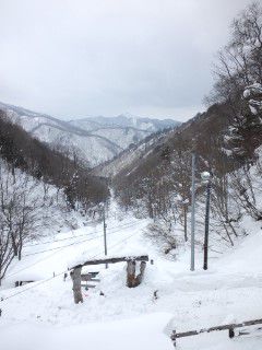 雪景色 兜山を眺めるアングル