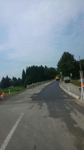 平泉線・道路舗装工事中
