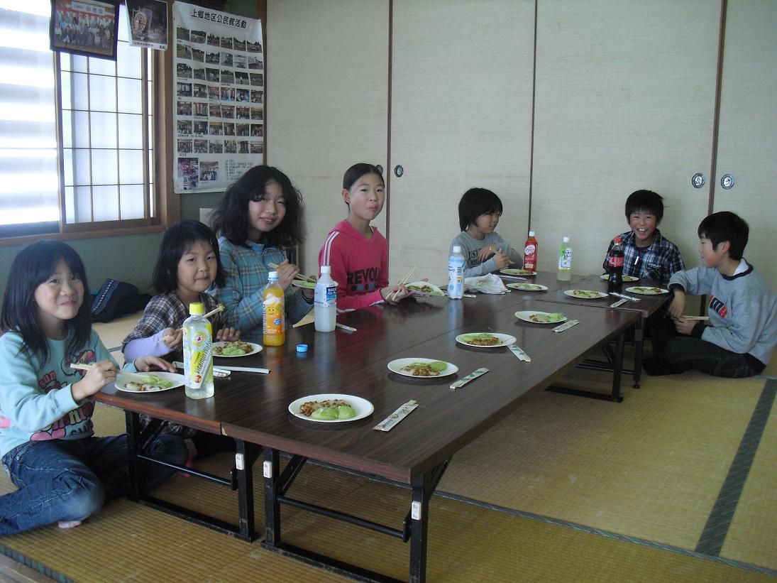 お餅を食べて終了