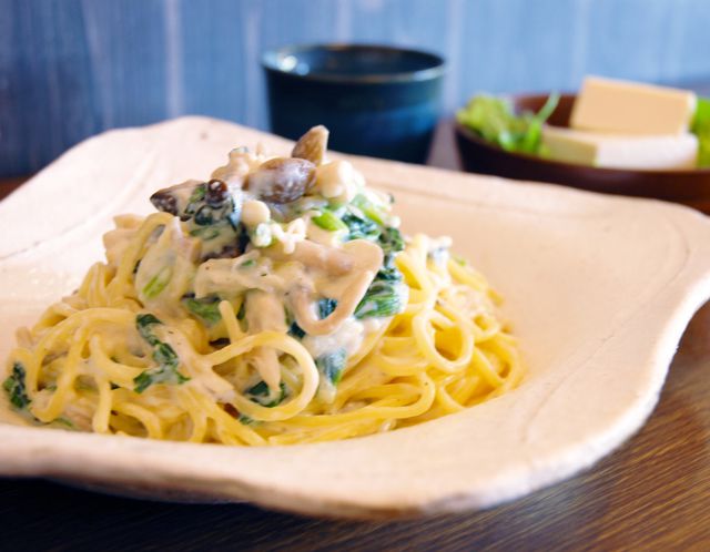新メニューまもなく登場!「清流庵風パスタ」