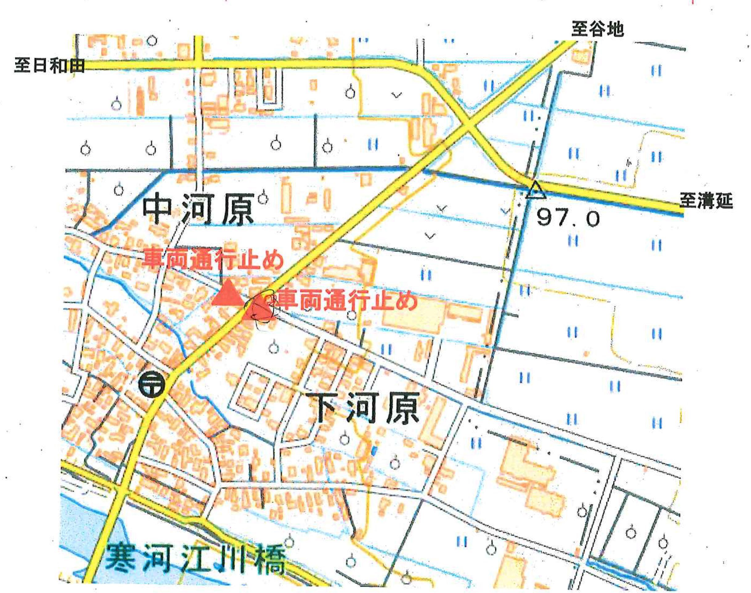 【清流庵】歩道設置工事のため迂回のお願い。