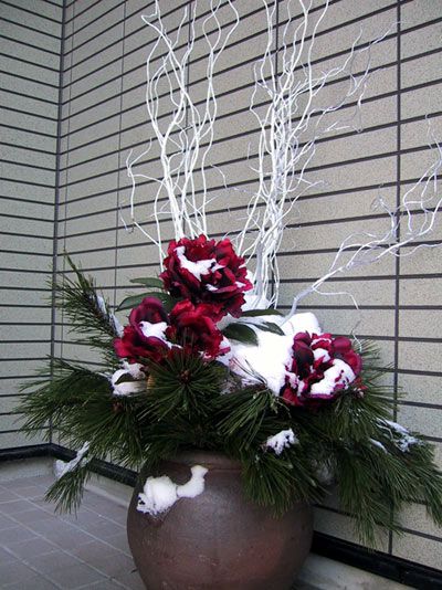 雪にボタン!